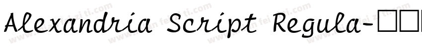 Alexandria Script Regula字体转换